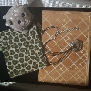 Brighton silver/black necklace heart